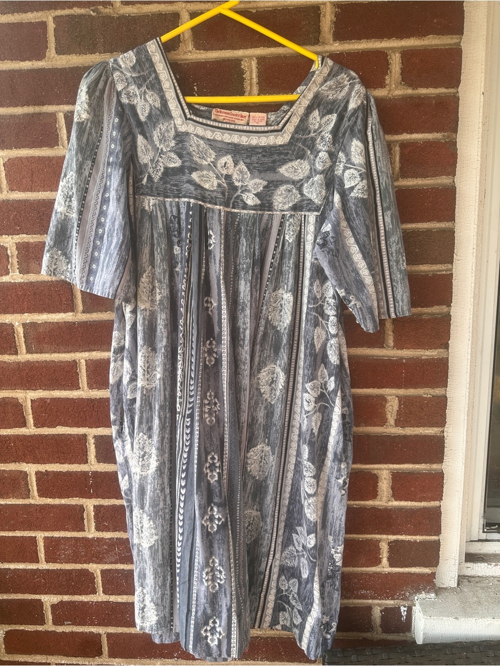 Vintage Vermont Country Store Muumuu House Dress - Blue Floral
